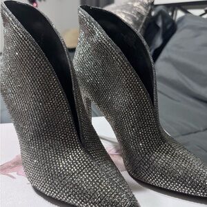 Jessica Simpson Pewter Multi Glitter Heels